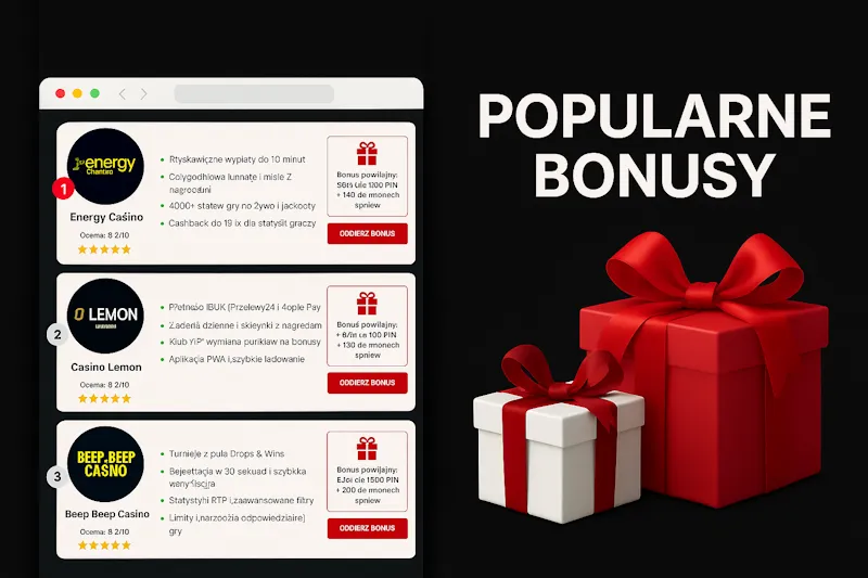 Popularne bonusy w kasyno online blik